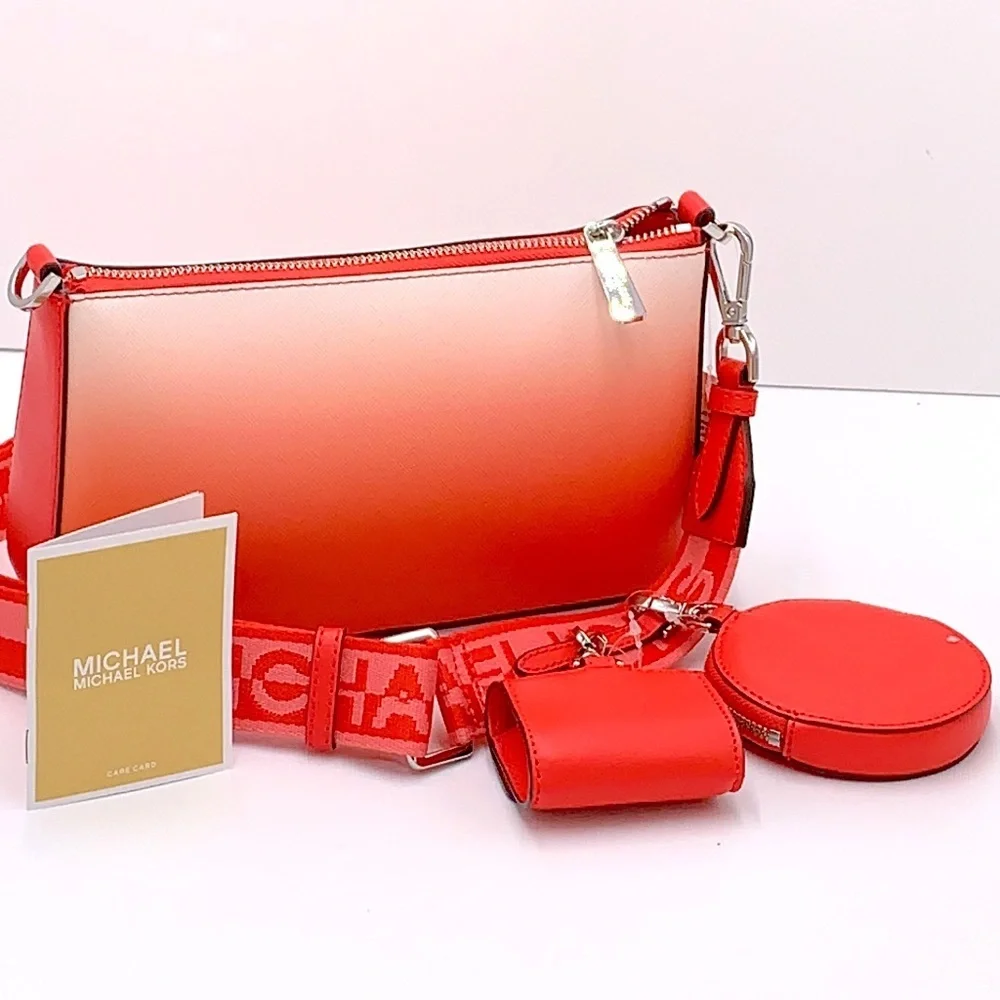 MICHAEL KORS SMALL XBODY SHOULDER BAG W TECH CORAL REEF MULTI COLOR